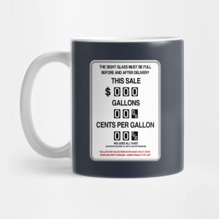 Gas Pump 50's Glass Vintage Art Mug